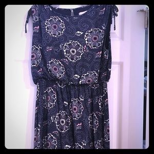 Loft Summer Cap Sleeve with Bows Dress